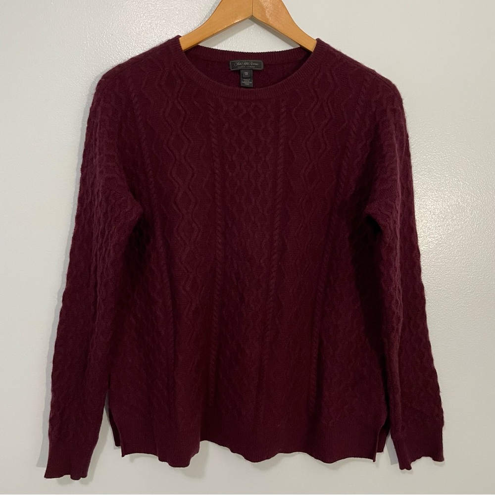 Saks Fifth Avenue Burgundy Cashmere Sweater
